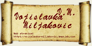 Vojislavka Miljaković vizit kartica